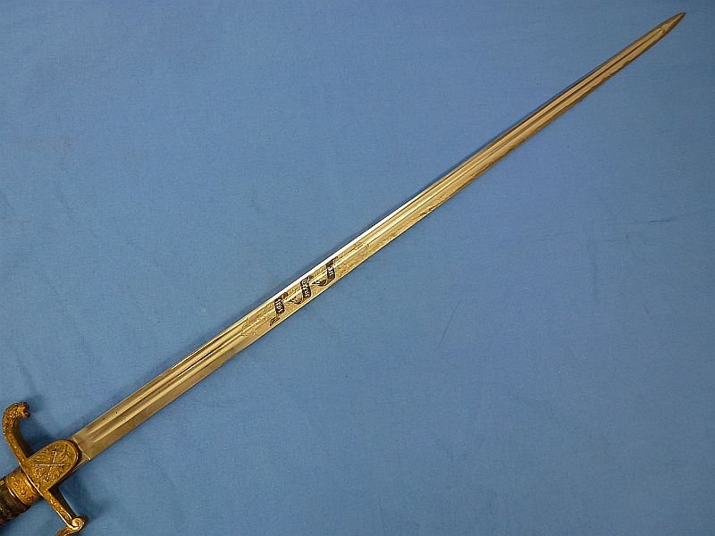 Imperial Bavarian Artillery Officer Lion Head Sword - Image 4
