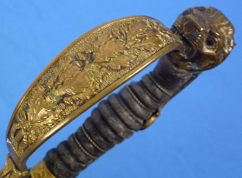 Imperial Bavarian Artillery Officer Lion Head Sword - Image 7