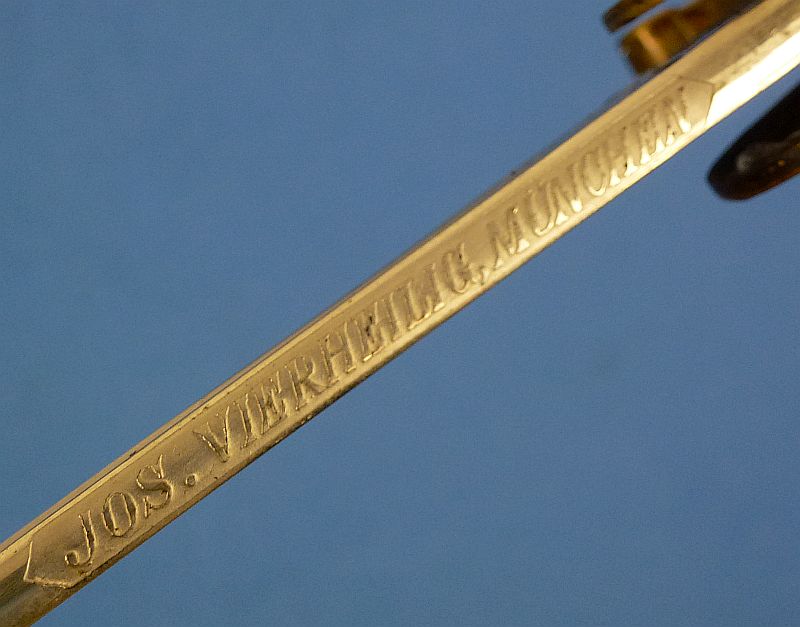Imperial Bavarian Artillery Officer Lion Head Sword - Image 12