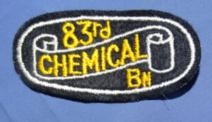 WWII 83rd Chemical Battalion Patch on Wool
