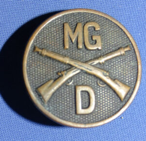 WWI Infantry Machine Gun D Co Collar Disk