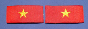 Pair WWII Japanese Army Private 2nd Class Cloth Rank Collar Insignia