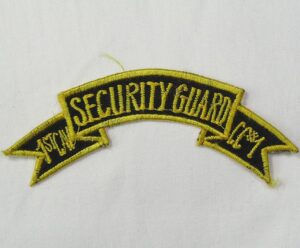 Theater Made 1st Cavalry Security Guard Scroll