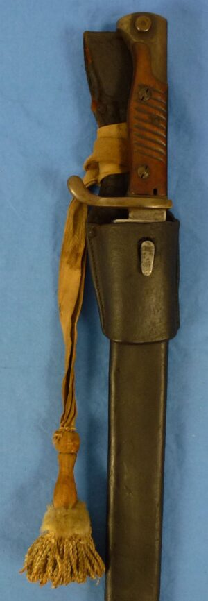 1916 Dated Imperial German Model M1898/05 Butcher Blade Bayonet by Carl Eickhorn with Frog and Knot