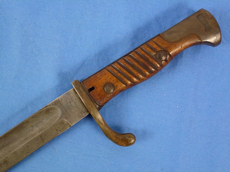 1916 Dated Imperial German Model M1898/05 Butcher Blade Bayonet by Carl Eickhorn with Frog and Knot - Image 9