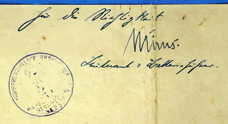 1918 Hesse-Darmstadt Silver Bravery Medal with Award Document - Image 4