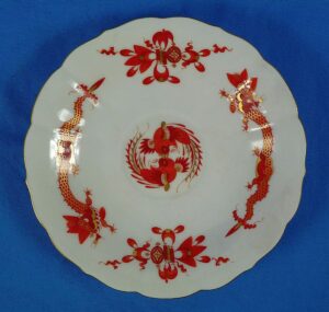 Small Meissen China Plate from A-H's Eagle's Nest Tea House with Capture Note