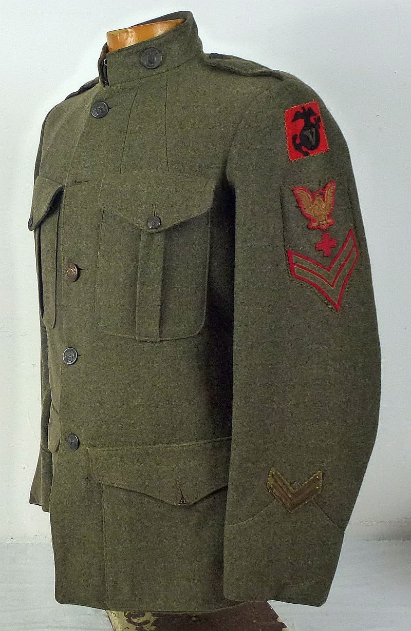 Named WWI U.S. Marine Corps / U.S. Navy Corpsman Uniform Group