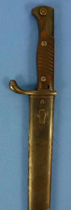 WWI Imperial German Model M1898/05 Weimar Reissue Butcher Blade Bayonet by H. Mundlos & Company