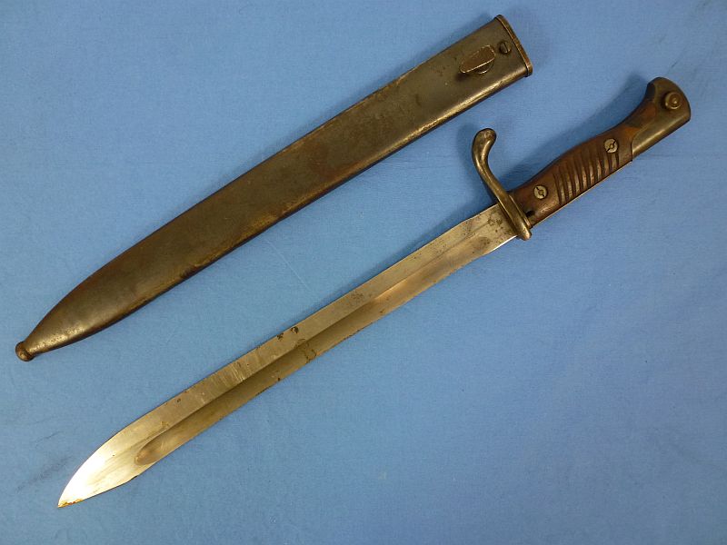 WWI Imperial German Model M1898/05 Weimar Reissue Butcher Blade Bayonet by H. Mundlos & Company - Image 2