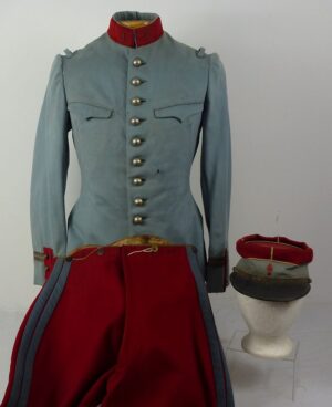 Pre WWI French Army Officer's Horizon Blue Chasseurs Uniform and Kepi