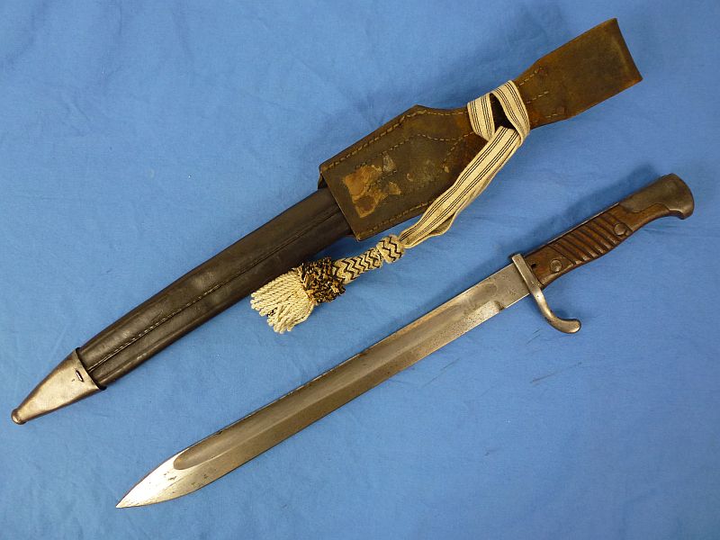 1914 Dated Model M1898/05 Butcher Blade Bayonet by Alexander Coppel with Frog and Knot - Image 3