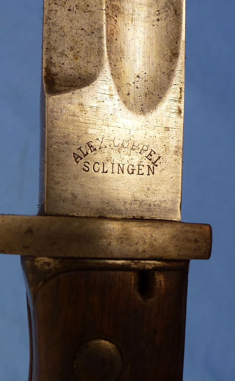 1914 Dated Model M1898/05 Butcher Blade Bayonet by Alexander Coppel with Frog and Knot - Image 6