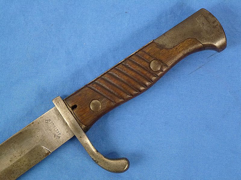 1914 Dated Model M1898/05 Butcher Blade Bayonet by Alexander Coppel with Frog and Knot - Image 9