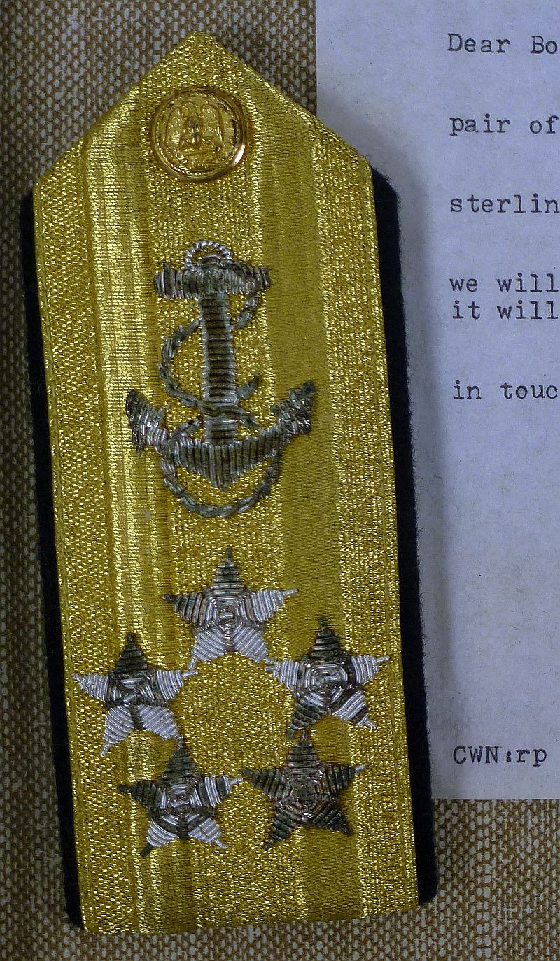 Signed Letter and Rank Insignia of U.S. Navy Fleet Admiral Chester W. Nimitz - Image 4