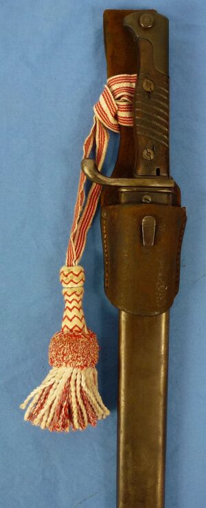 Imperial German Double Maker Marked Model M1898/05 Butcher Blade Bayonet by L. O. Dietrich / Hilger & Sohne, with Frog and Knot