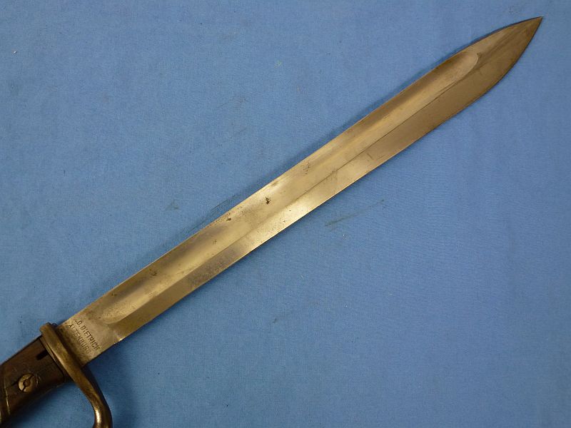 Imperial German Double Maker Marked Model M1898/05 Butcher Blade Bayonet by L. O. Dietrich / Hilger & Sohne, with Frog and Knot - Image 4