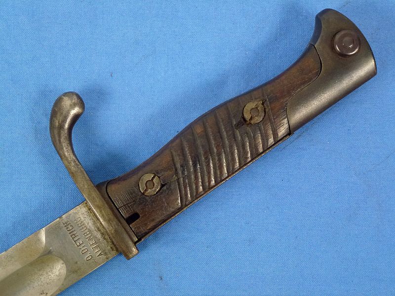 Imperial German Double Maker Marked Model M1898/05 Butcher Blade Bayonet by L. O. Dietrich / Hilger & Sohne, with Frog and Knot - Image 9