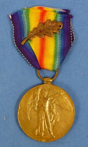 British WWI Victory Medal to the British Red Cross and Order of Saint John of Jerusalem with "Mentioned in Dispatches" Device