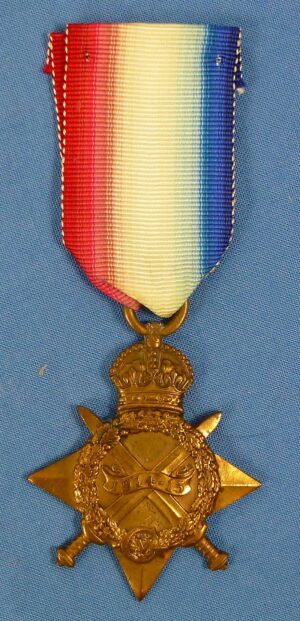 British WWI 1914-15 Star to the Railway Battalion Sappers and Miners