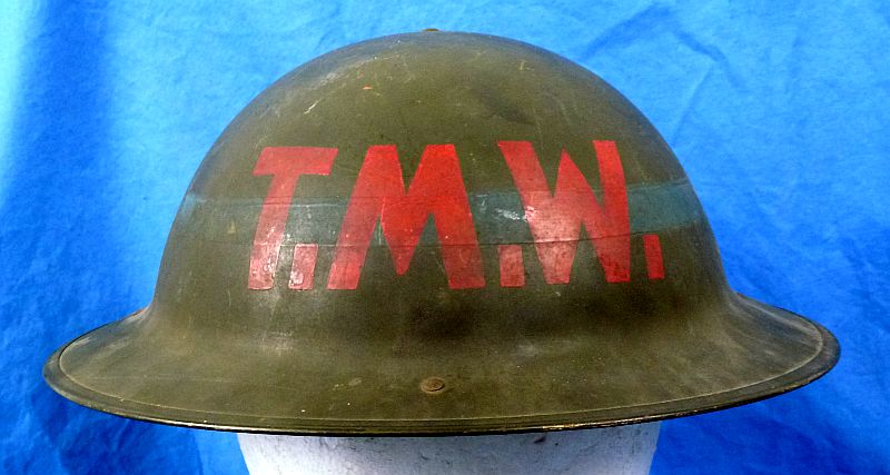 WWII “Textile Mill Works” Security Guard Helmet – Griffin Militaria
