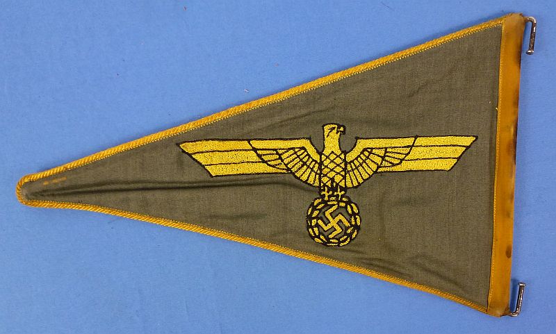 WWII Kriegsmarine Coastal Artillery Officer's Vehicle Pennant - Image 3