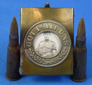 WWI Trench Art Photograph Frame of a French Soldier