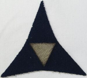 WWI 3rd Corps Patch With Silver Wire