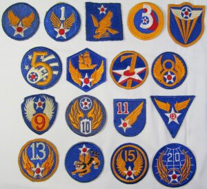Set of 17 WWII Army Air Force Patches