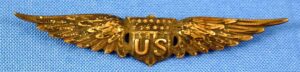 WWI Sterling U.S. Army Air Service Aviator Wing