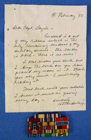 Handwritten Letter and Ribbon Set from Air Force General Hoyt Vandenberg