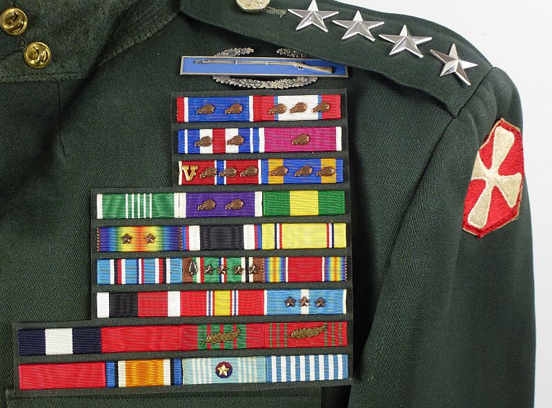 The Uniform, with Signed Notes, and World War II Overseas Cap of General James Van Fleet - Image 4
