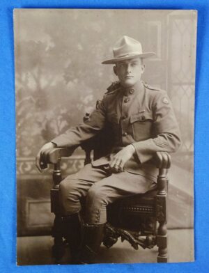 WWI Army of Occupation Motor Transport Corps Member Portrait Photograph