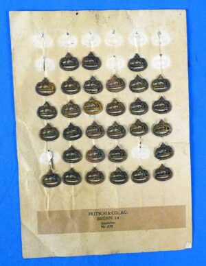 Imperial German Kriegsmarine U-Boat Badge Stickpin from a Retailer Supply Card
