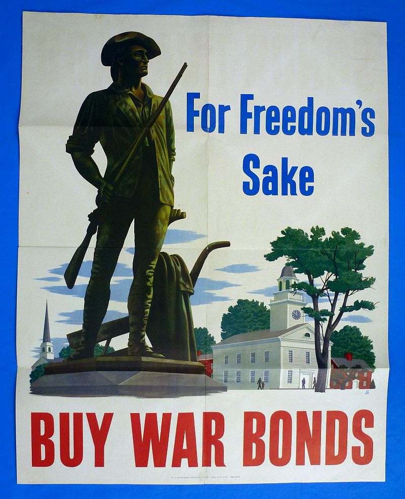 1943 Treasury Department War Bond Poster with Mailing Envelope and Letter - Image 2