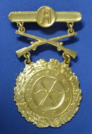 1958 Prototype U.S First Army Excellence in Competition EIC Gold Rifle Badge