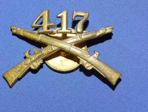 417th Infantry Regiment Screw Back Collar or Cap Insignia