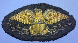 WWII Navy Reserve Bullion Merchant Marine Breast Eagle
