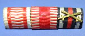 WWI German 3 Award Ribbon Bar