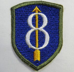 German Made 8th Infantry Division OD Border Patch