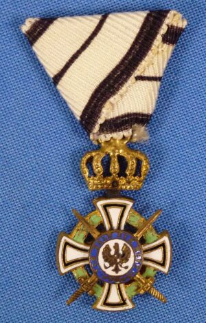 Miniature Prussian House Order of Hohenzollern with Swords