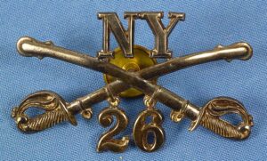 New York State 26th Cavalry Regiment Cap Insignia