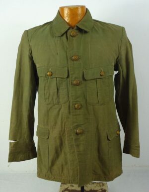 A Well Worn WWII Japanese Navy EM/CPO Green Tunic