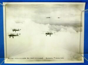 Photograph of Biplane Bomber Formation 7-1/4 inches X  9-1/2 inches