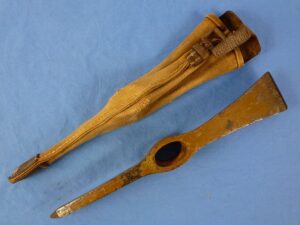WWII Japanese Military Issue Pick Axe Head and Cover