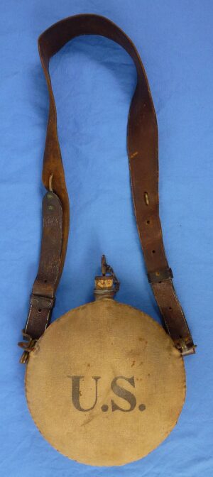 Model 1878 U.S. Army Indian Wars Canteen with Leather Shoulder Strap