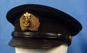 Named WWII Japanese Navy Officer Visor Cap
