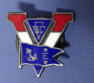 WWII SC Company USN E Award / Victory Sterling Lapel Button