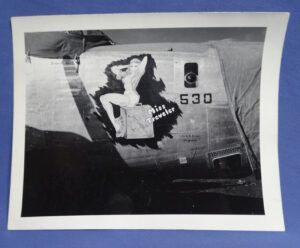 WWII B-24 Nose Art Photo "Miss Traveler" 4 x 5"