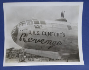 WWII B-29 Nose Art Photo " The U.S.S. Comfort's Revenge"  4 x 5"